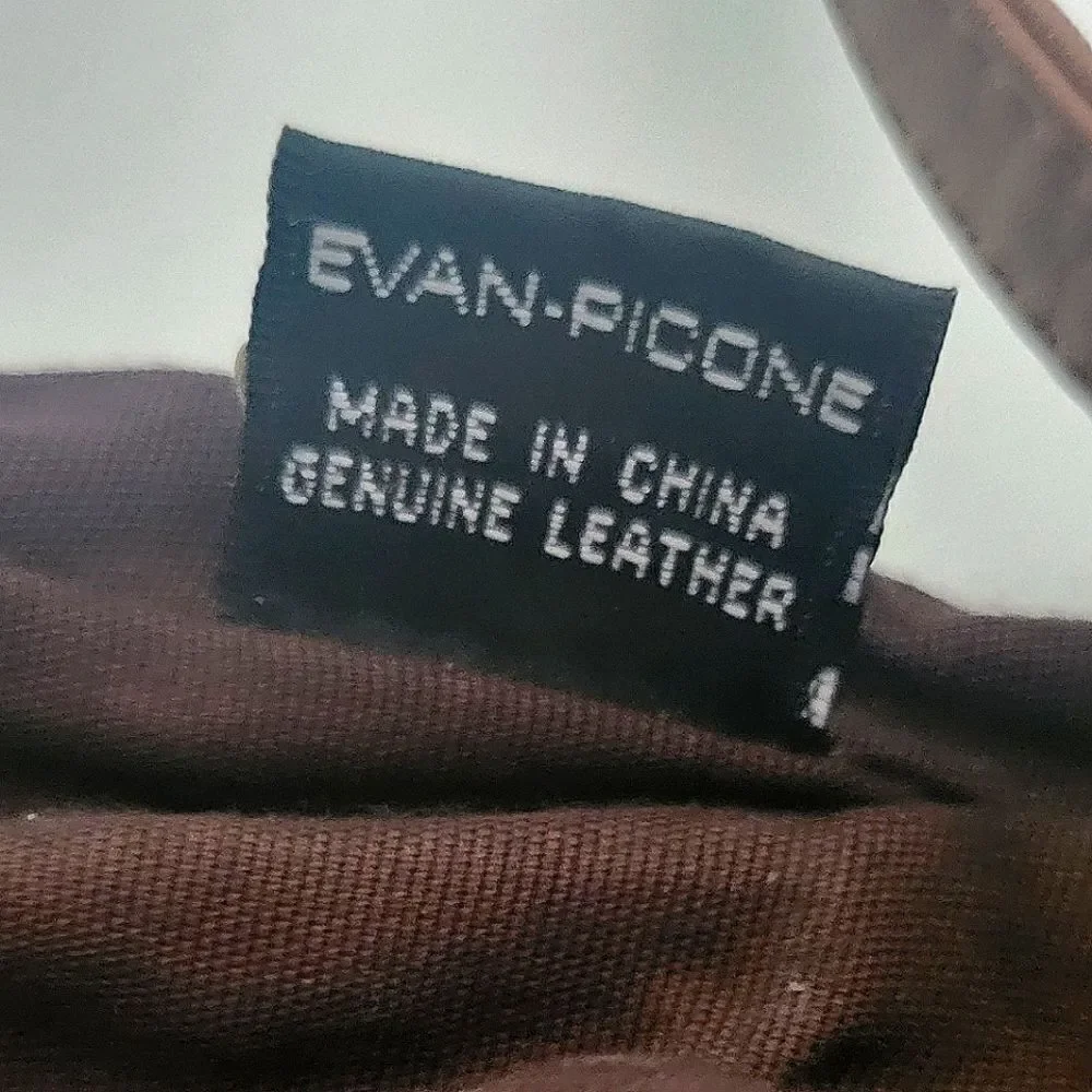 Evan Picone Brown Leather Crossbody Purse